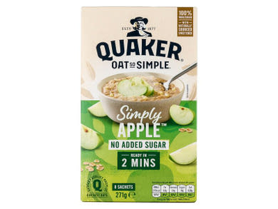 Quaker Oat So Simple almás zabkása hozzáadott cukor nélkül, édesítőszerrel