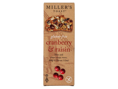 Millers Toast áfonyával & mazsolával gluténmentes