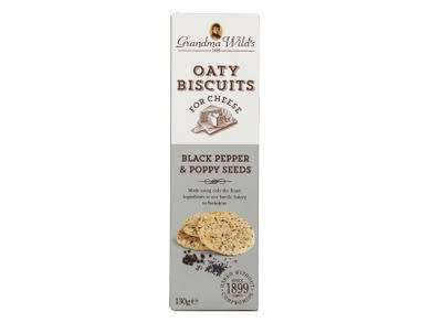 Gwilds Oaty Biscuits Black Pepper & Poppy Seeds