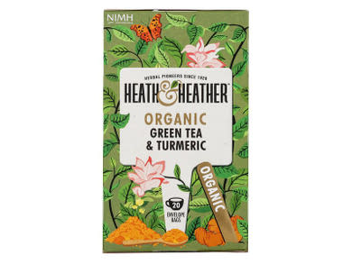 Heath & Heather bio zöldtea kurkumával 20 filter