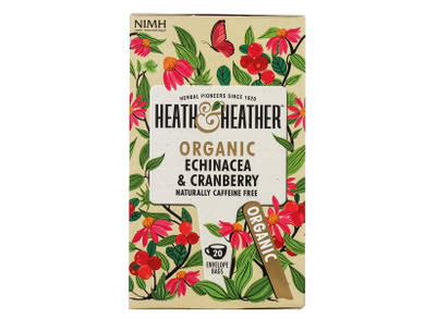 Heath & Heather bio echinacea és vörösáfonya tea 20 filter