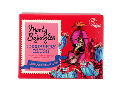 Monty Bojangles Cocoberry Blush málnás-karamellizált kókuszos vegán trüffelek