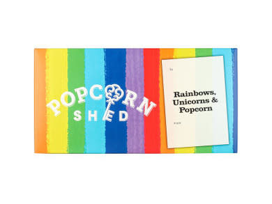 Popcorn Shed Rainbows & Unicorns ízesített popcorn díszdoboz