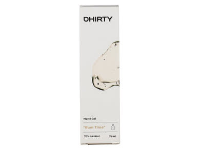 Dhirty kézfertőtlenítő gél Fekete Rum illattal