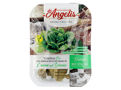 De Angelis bio spenótkrémmel töltött brokkolis tortelloni