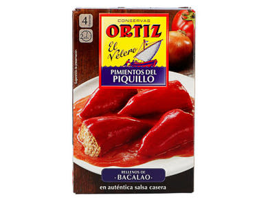 Ortiz Pimientos Piquillo paprika tőkehallal töltve