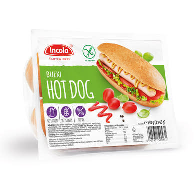 Incola gluténmentes hot-dog kifli