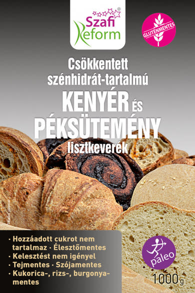 Szafi Reform Csökkentett szénhidrát-tartalmú paleo kenyér és péksütemény lisztkeverék