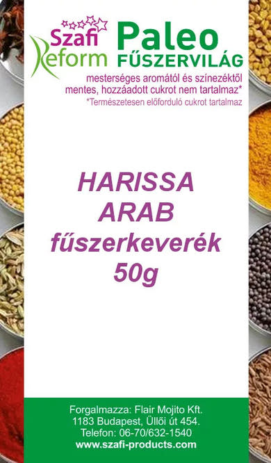 Szafi Reform Paleo, gluténmentes harissa arab fûszerkeverék