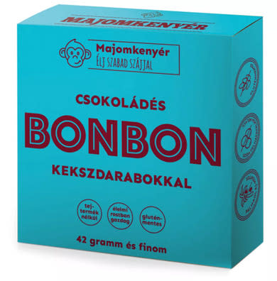 Majomkenyér gluténmentes csokoládés bonbon kekszdarabokkal