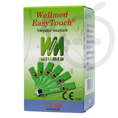 Wellmed Easytouch vércukorszintmérő tesztcsík