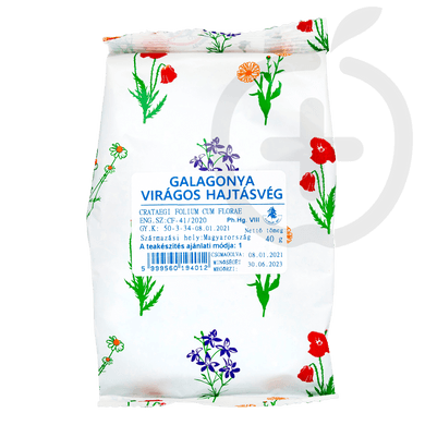 Gyógyfű Galagonya virágos hajtásvég tea 40 g
