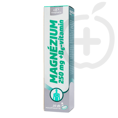 Innopharm Magnézium 250 mg +B6-vitamin barack ízű pezsgőtabletta 20 db