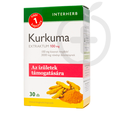 Interherb "Napi 1" Kurkuma extraktum 100 mg kapszula 30 db