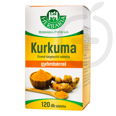 Herbária Kurkuma tabletta gyömbérrel