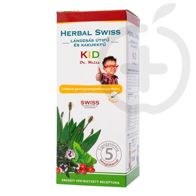 Herbal Swiss Kid lándzs útifű és kakukkfű szirup