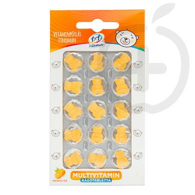 Vitaplus 1x1 Vitaday Multivitamin mackó formájú rágótabletta 15 db