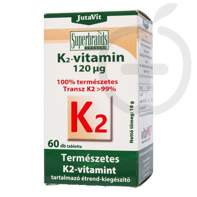Jutavit K2 vitamin 120 mcg étrend-kiegészítő tabletta 60 db
