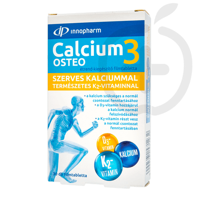 Innopharm Calcium3 Osteo +D3, K2-vitamin filmtabletta 30 db