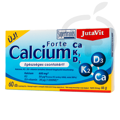 Jutavit Calcium Forte +K2 +D3-vitamin tabletta 60 db
