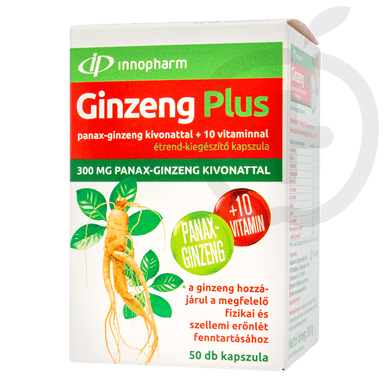 Innopharm Ginzeng Plus panax-ginzeng kivonattal +10 vitaminnal kapszula 50 db