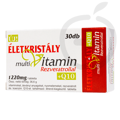 Életkristály Multivitamin Rezveratrol Q10 tabletta