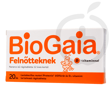 Biogaia Protectis +D-vitamin felnőtt rágótabletta
