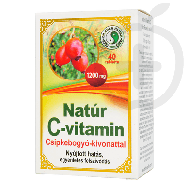 Dr. Chen Natúr C-vitamin 1200 mg csipkebogyó kivonattal tabletta 40 db