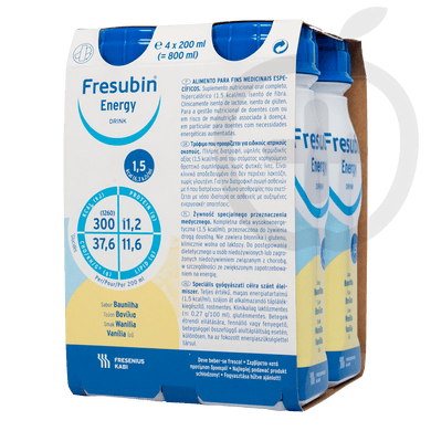 Fresubin Energy Drink vanília ízű speciális - gyógyászati célra szánt - tápszer 4x200 ml