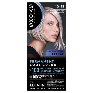 Syoss 10-55 ultra platinaszőke tartós hajfesték