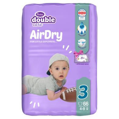 Violeta Double Care nadrágpelenka Midi S3 66db + törlőkendő