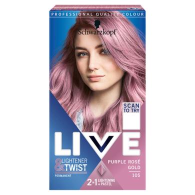 Schwarzkopf Live tartós hajfesték 105 Lila arany rozé