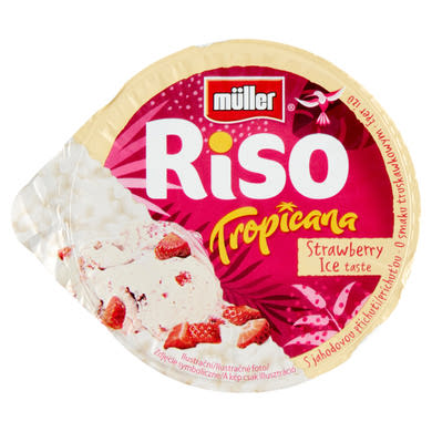 Müller Riso Tropicana eper ízű tejberizs desszert