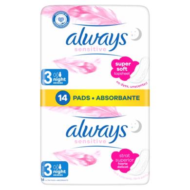 Always Ultra Sensitive Night Egészségügyi Betét (3-as Méret)