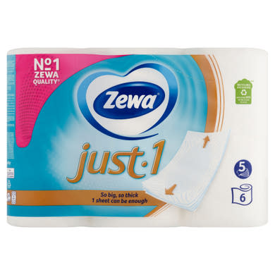 Zewa Just 1 toalettpapír 5 rétegű 6 tekercs
