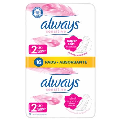Always Ultra Sensitive Super Plus Egészségügyi Betét (2-es Méret)