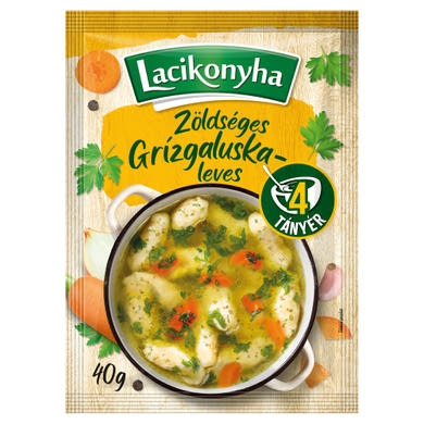 Lacikonyha zöldséges grízgaluskaleves