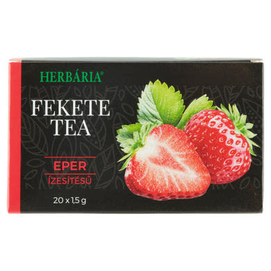 Herbária eper ízesítésű fekete tea 20 filter 30 g