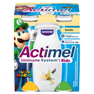 Danone Actimel Kids zsírszegény, vaníliaízű joghurtital B6- és D-vitaminnal 4 x