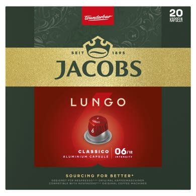 Jacobs Lungo 6 Classico őrölt-pörkölt kávé kapszulában