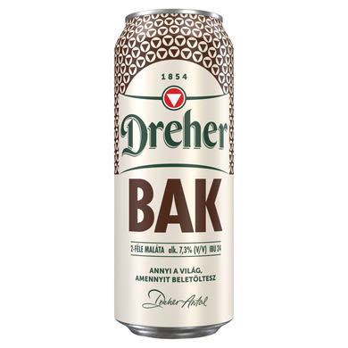 Dreher Bak minőségi barna sör 7,3%