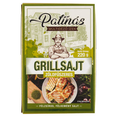 Patinás grillsajt zöldfűszeres