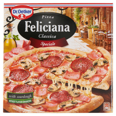Dr. Oetker Feliciana gyorsfagyasztott pizza sonkával, gombával és szalámival