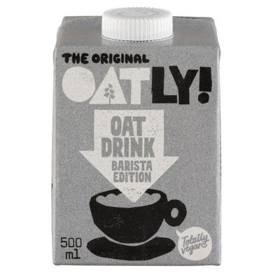 Oatly! Barista Edition habosítható zabital hozzáadott vitaminokkal és kalciummal