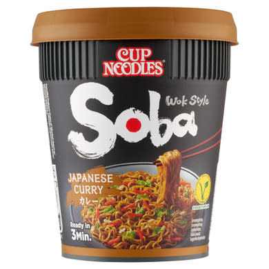 Cup Noodles Soba instant tészta japán jellegű curry ízesítő szósszal