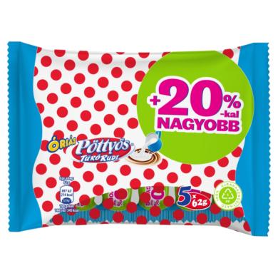 Pöttyös Óriás Túró Rudi natúr túródesszert tejes bevonattal 5 x  (310 g)