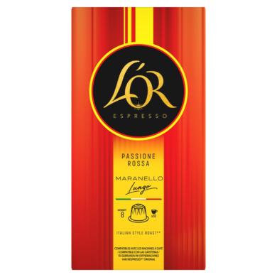 L'OR Espresso Passione Rossa Maranello Lungo őrölt-pörkölt kávé kapszulában 10 db