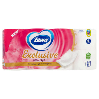 Zewa Exclusive Ultra Soft toalettpapír 4 rétegű 8 tekercs