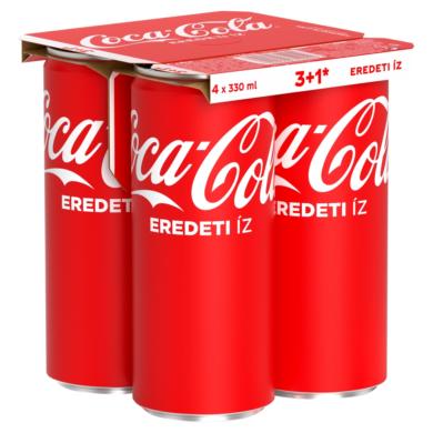 Coca-Cola colaízű szénsavas üdítőital 4 x