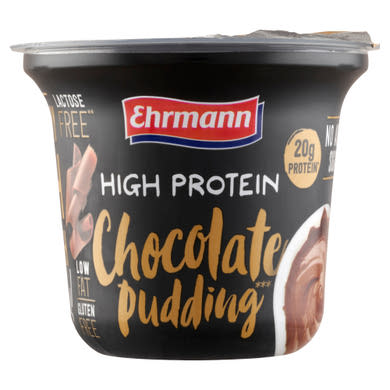 Ehrmann csokoládé ízű protein puding édesítőszerekkel